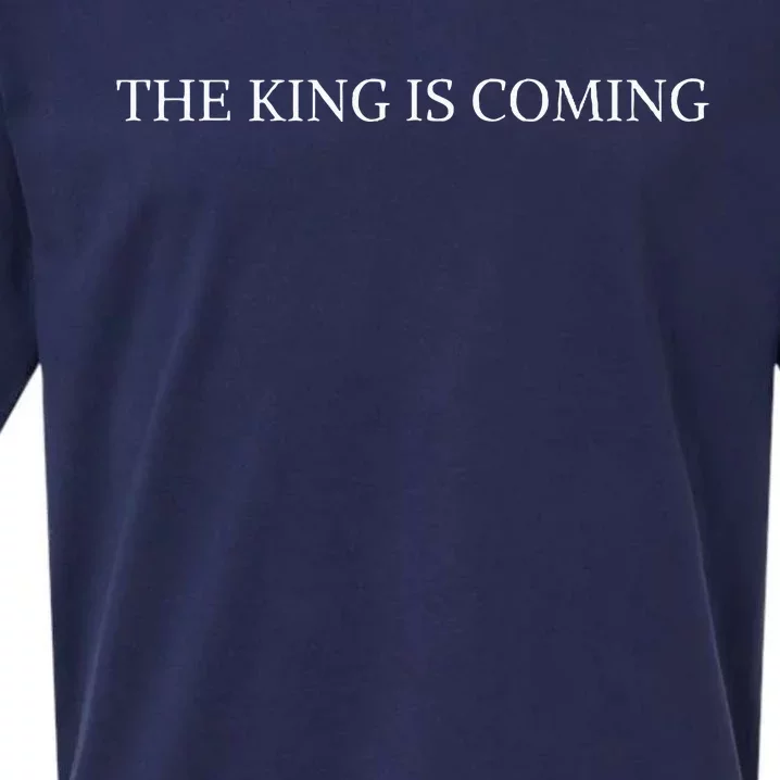 The King Is Coming Christian Faith Jesus Follower Sueded Cloud Jersey T-Shirt