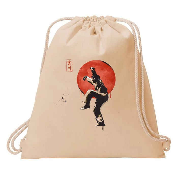 The Karate Kid Sumi Ink Crane Kick Drawstring Bag