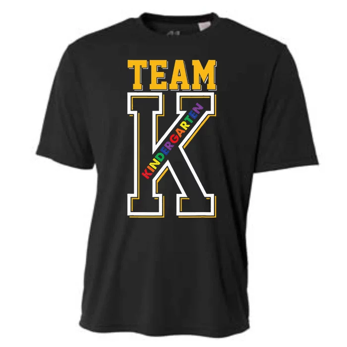 Team K Kindergarten Teacher funny Back to School Cooling Performance Crew T-Shirt