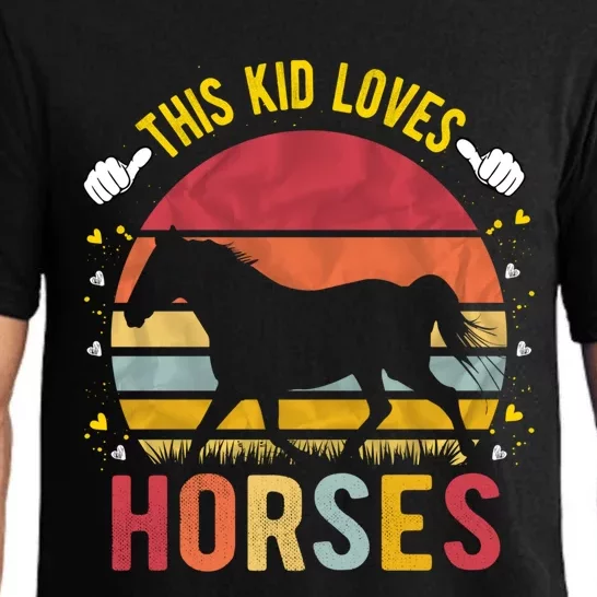 This Kid Loves Horses Boys And Girls Horse Gift Meaningful Gift Pajama Set