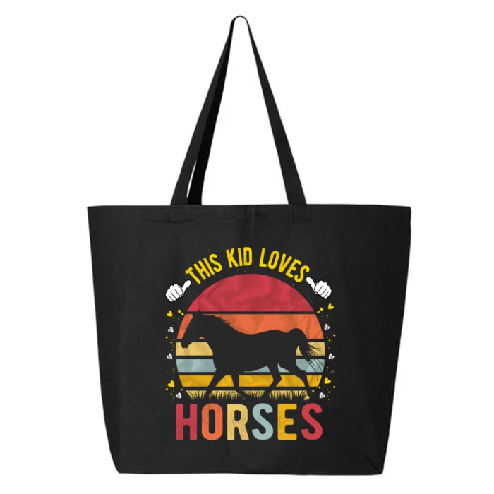 This Kid Loves Horses Boys And Girls Horse Gift Meaningful Gift 25L Jumbo Tote