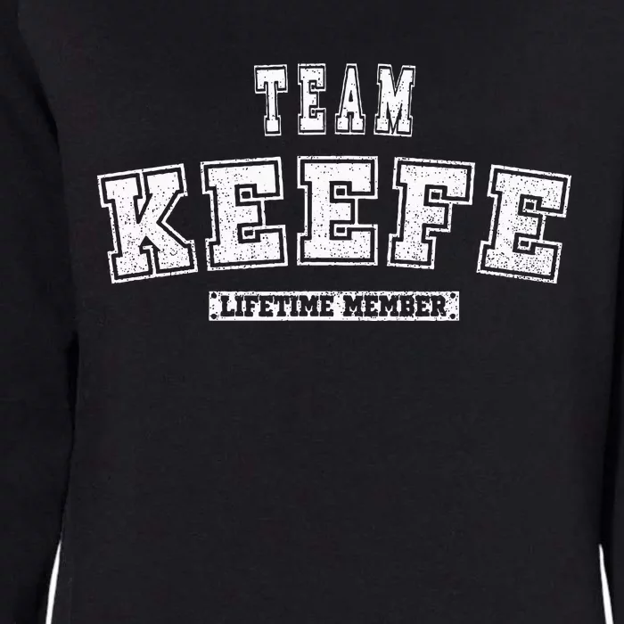 Team Keefe Lifetime Member Family Last Name Womens California Wash Sweatshirt