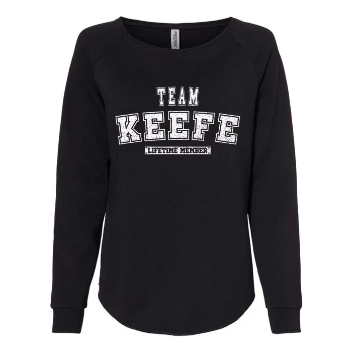 Team Keefe Lifetime Member Family Last Name Womens California Wash Sweatshirt