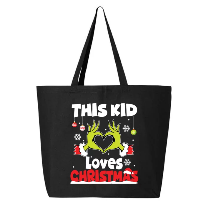 This Kids Loves Christmas Xmas Pajama Boy Girls 25L Jumbo Tote