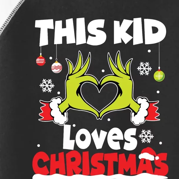 This Kids Loves Christmas Xmas Pajama Boy Girls Toddler Fine Jersey T-Shirt