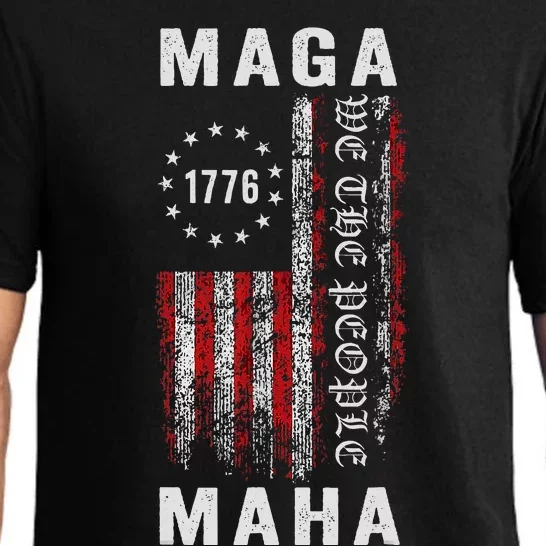 Trump Kennedy Maga Maha 2024 Flag Pajama Set