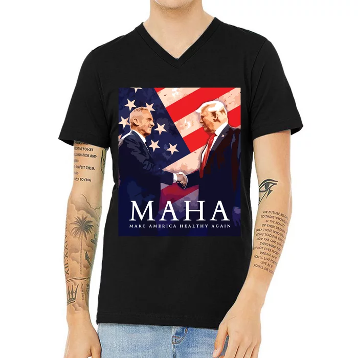 Trump Kennedy Make America Healthy Again V-Neck T-Shirt