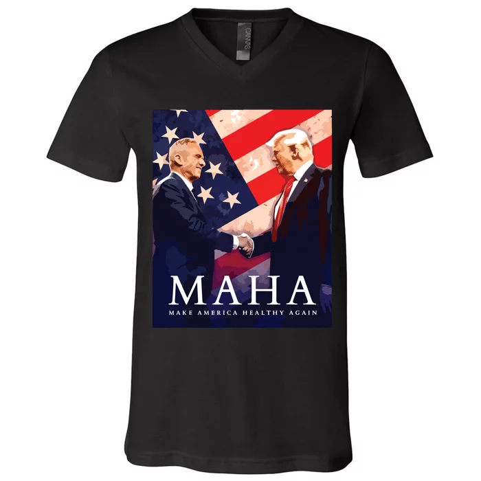 Trump Kennedy Make America Healthy Again V-Neck T-Shirt