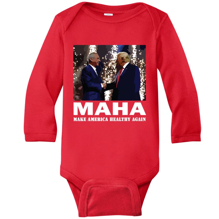 Trump Kennedy Make America Healthy Again Baby Long Sleeve Bodysuit