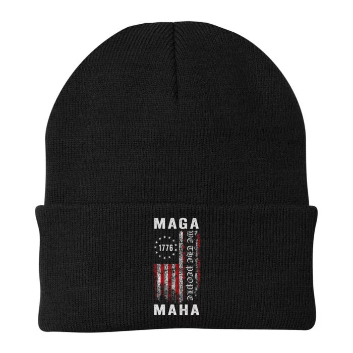 Trump Kennedy Maga Maha 2024 Flag Knit Cap Winter Beanie