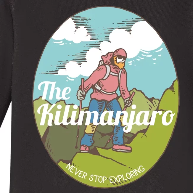 The Kilimanjaro Never Stop Exploring Baby Long Sleeve Bodysuit