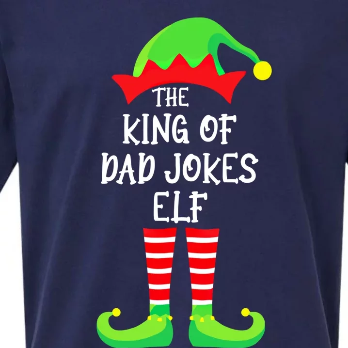 The King Of Dad Jokes Elf Funny Gift Sueded Cloud Jersey T-Shirt