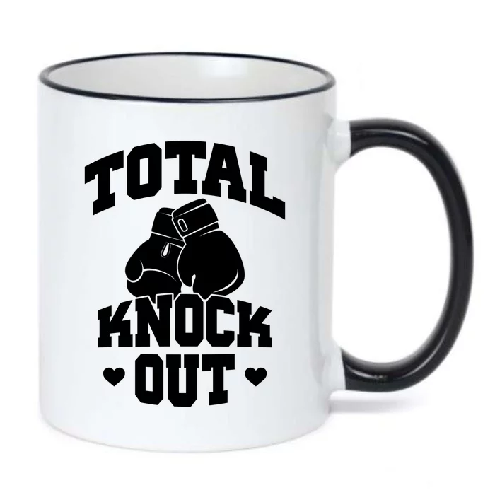 Total Knock Out Boxing Cute Gift Black Color Changing Mug