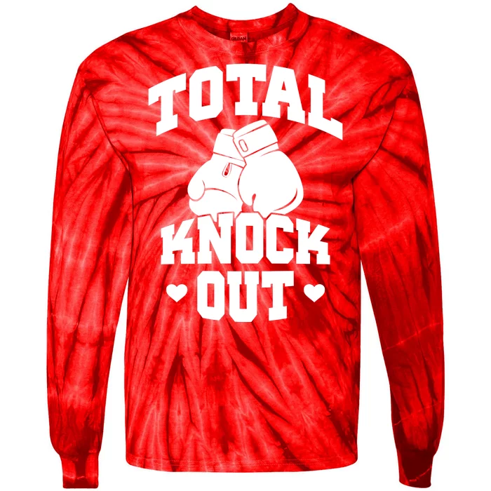 Total Knock Out Boxing Cute Gift Tie-Dye Long Sleeve Shirt