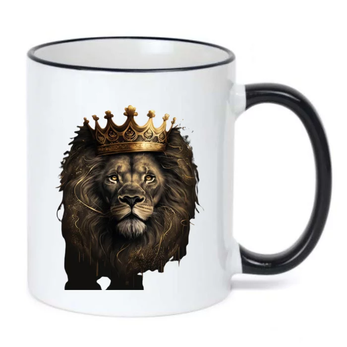 The King Of Lions Graphic Funny Gift Black Color Changing Mug