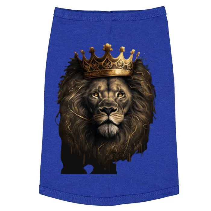 The King Of Lions Graphic Funny Gift Doggie Tank