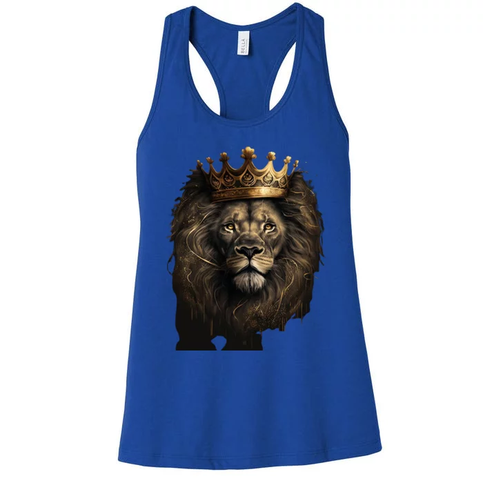 The King Of Lions Graphic Funny Gift Women's Racerback Tank