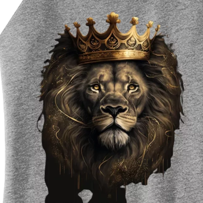 The King Of Lions Graphic Funny Gift Women’s Perfect Tri Rocker Tank