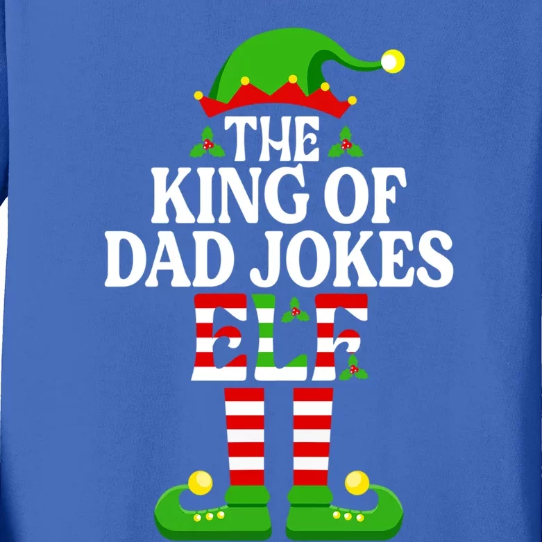 The King Of Dad Jokes Cute Gift Christmas Family Matching Cute Gift Kids Long Sleeve Shirt