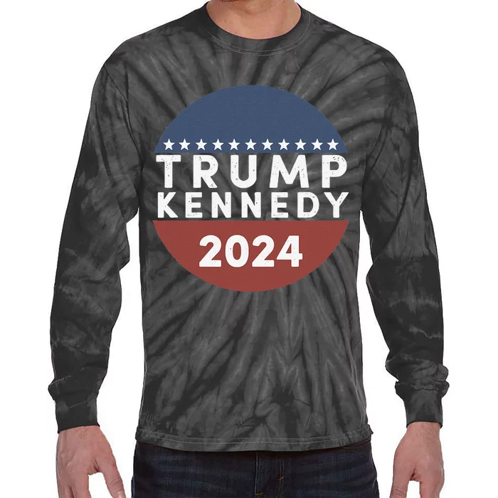 Trump Kennedy Political Campaign Support Tie-Dye Long Sleeve Shirt