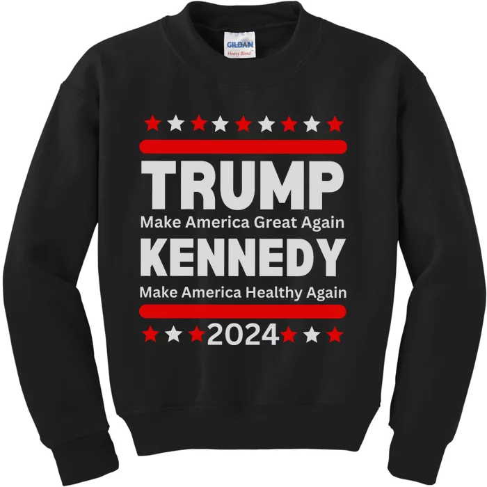 Trump Kennedy Rfk Jr Maga Maha Kids Sweatshirt