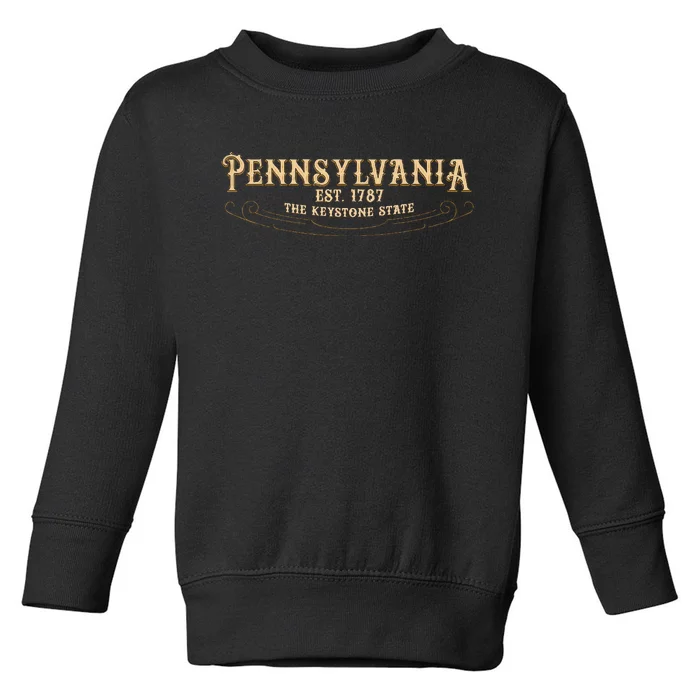 The Keystone State Pennsylvania Toddler Sweatshirt