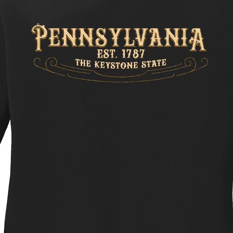 The Keystone State Pennsylvania Ladies Long Sleeve Shirt