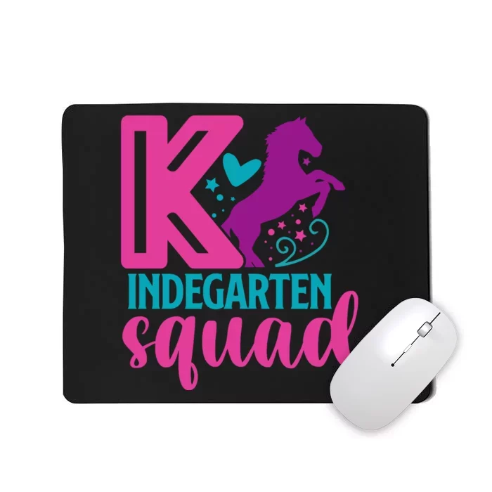 Team Kindergarten Squad Tee Teacher Back To School Gift Mousepad