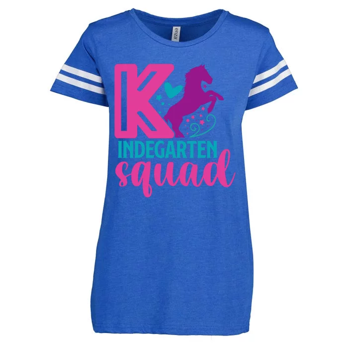 Team Kindergarten Squad Tee Teacher Back To School Gift Enza Ladies Jersey Football T-Shirt