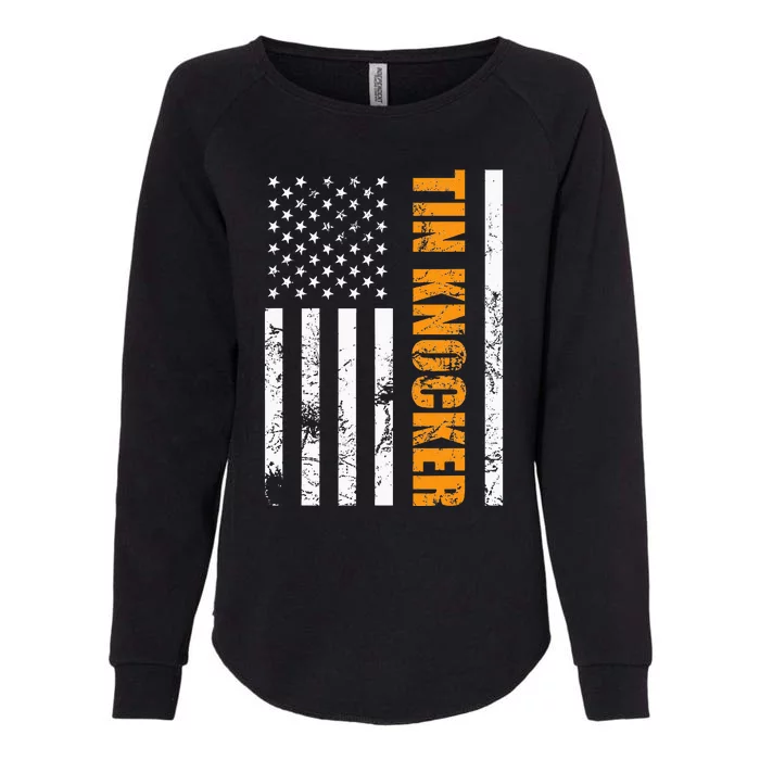 Tin Knocker Sheet Metal Worker American Vertical Womens California Wash Sweatshirt