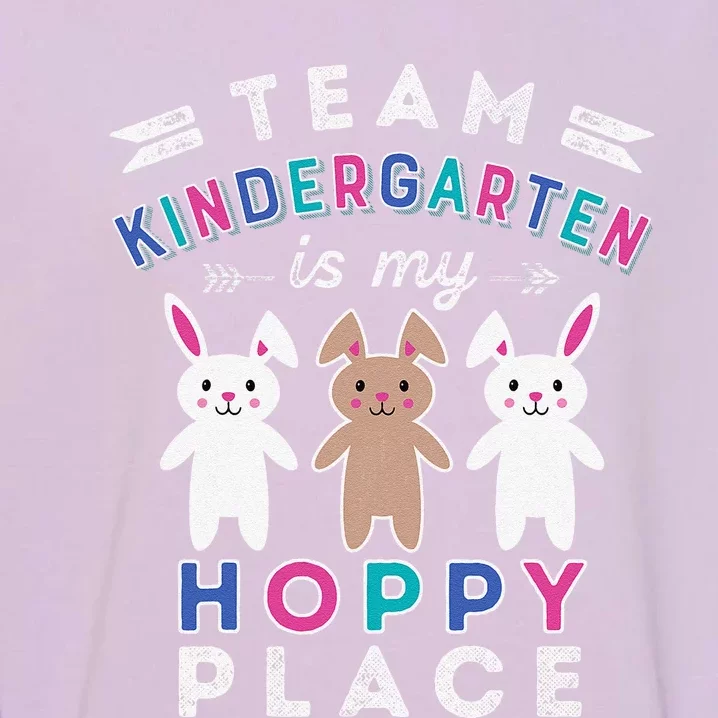 Team Kindergarten Teacher Easter Gift Fun Hoppy Bunny Rabbit Garment-Dyed Sweatshirt