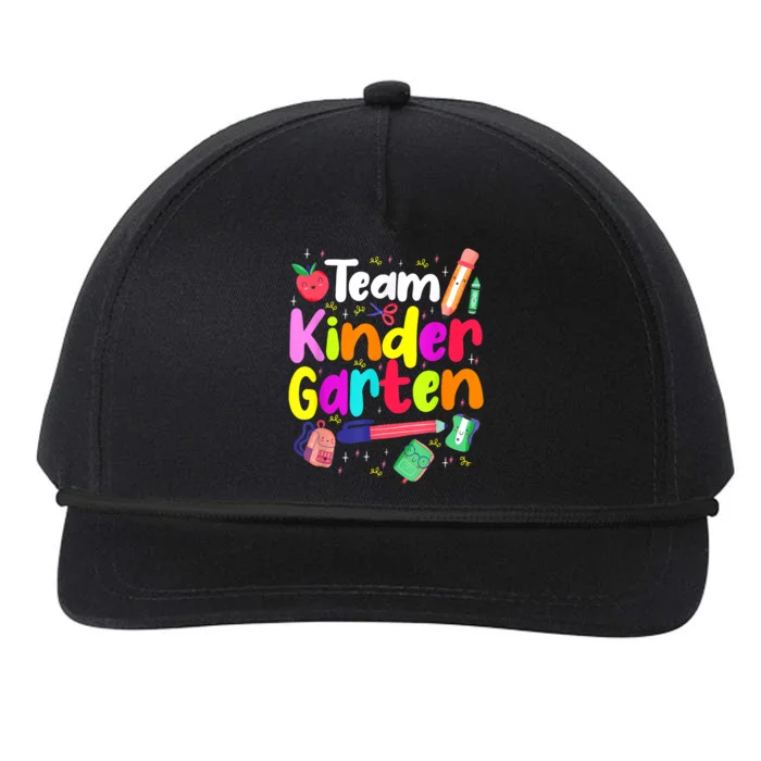 Team Kindergarten Teacher Educator Back To School Instructor Snapback Five-Panel Rope Hat