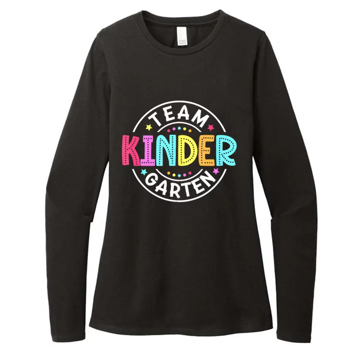 Team Kindergarten Teacher Back To School Kindergarten Squad Womens CVC Long Sleeve Shirt