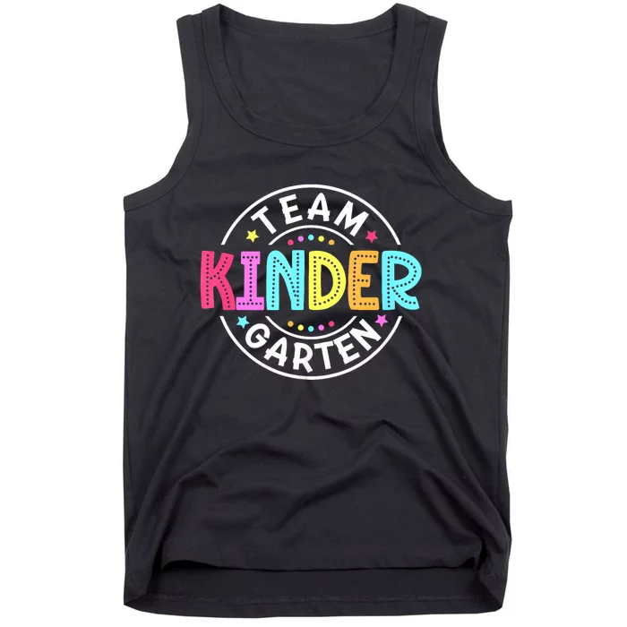 Team Kindergarten Teacher Back To School Kindergarten Squad Tank Top