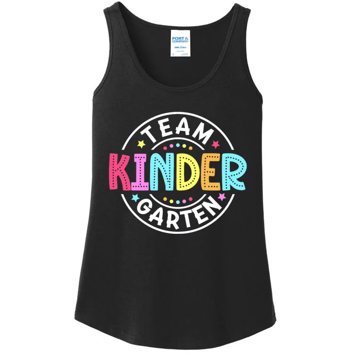 Team Kindergarten Teacher Back To School Kindergarten Squad Ladies Essential Tank