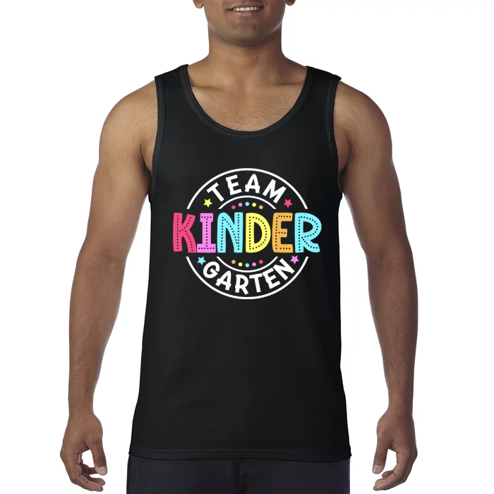 Team Kindergarten Teacher Back To School Kindergarten Squad Tank Top