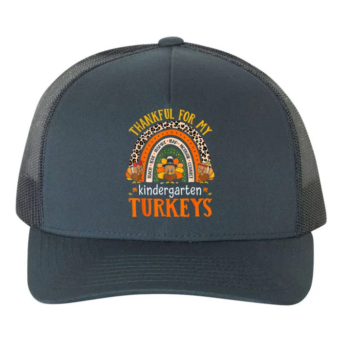 Thankful Kindergarten Teacher Student Thanksgiving Turkeys Yupoong Adult 5-Panel Trucker Hat