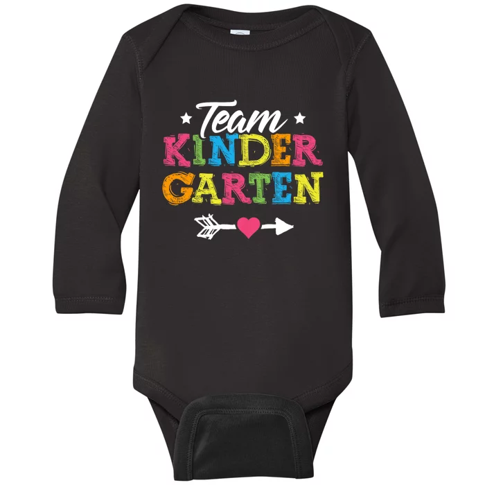 Team Kindergarten Teacher Student Back To School Baby Long Sleeve Bodysuit