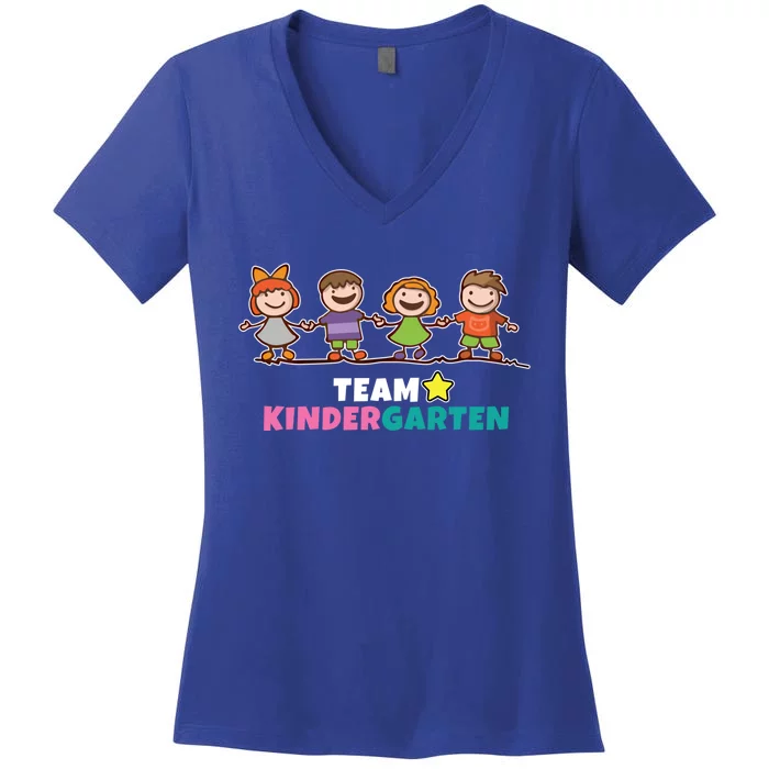 Team Kindergarten Teacher Gift Women's V-Neck T-Shirt