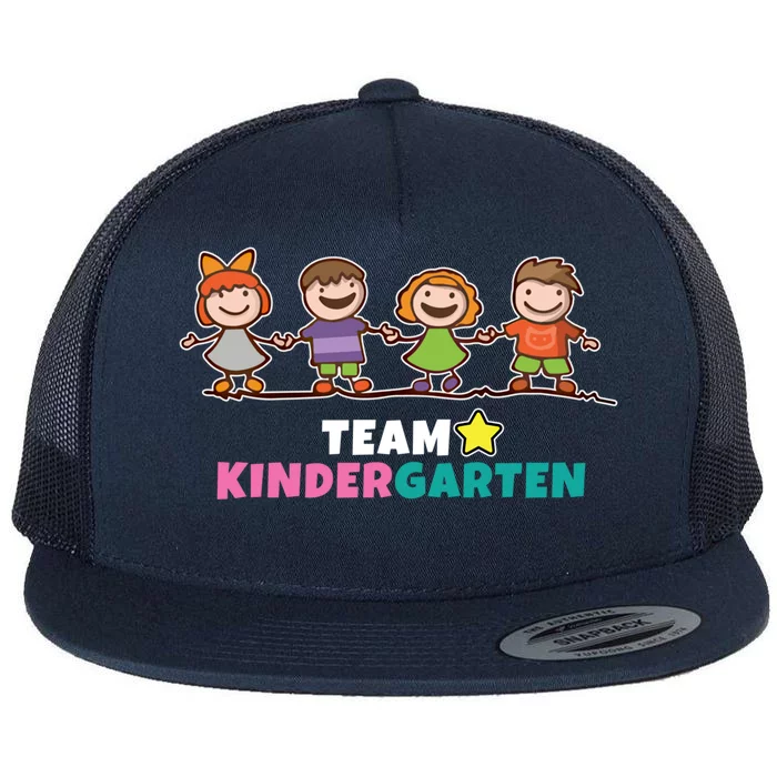 Team Kindergarten Teacher Gift Flat Bill Trucker Hat