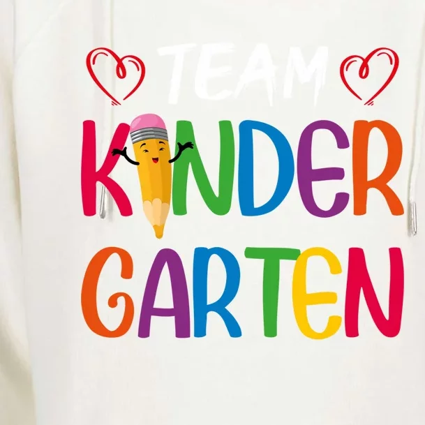 Team Kindergarten Teachers Funny Kindergarten Teacher Gift Womens Funnel Neck Pullover Hood