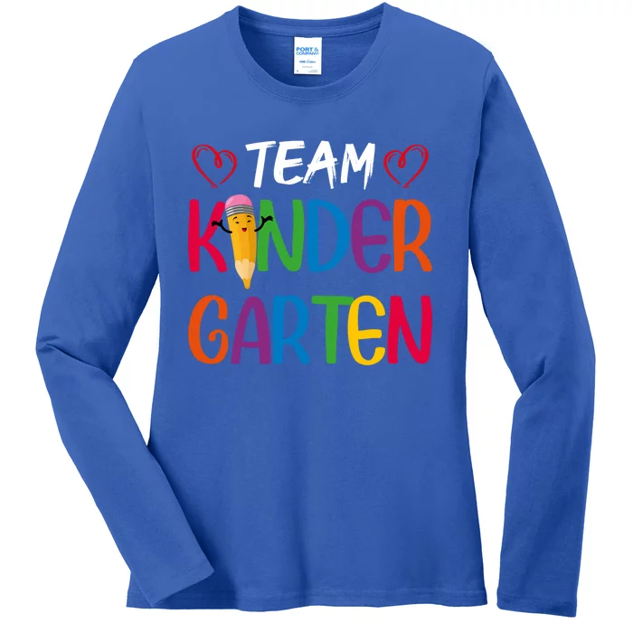 Team Kindergarten Teachers Funny Kindergarten Teacher Gift Ladies Long Sleeve Shirt