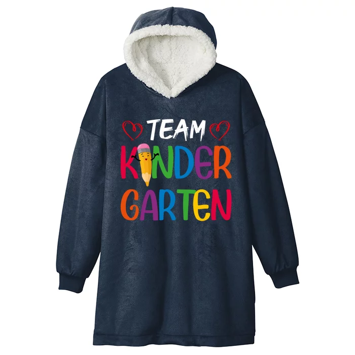 Team Kindergarten Teachers Funny Kindergarten Teacher Gift Hooded Wearable Blanket