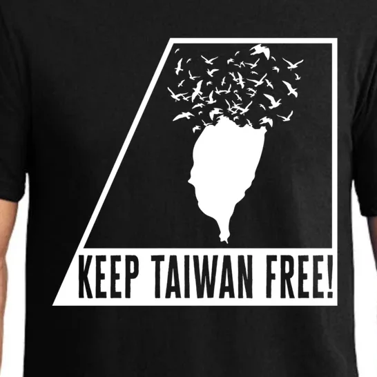 Taiwan Keep Taiwan Free Flag Map Art Support Chinese Taiwane Gift Pajama Set