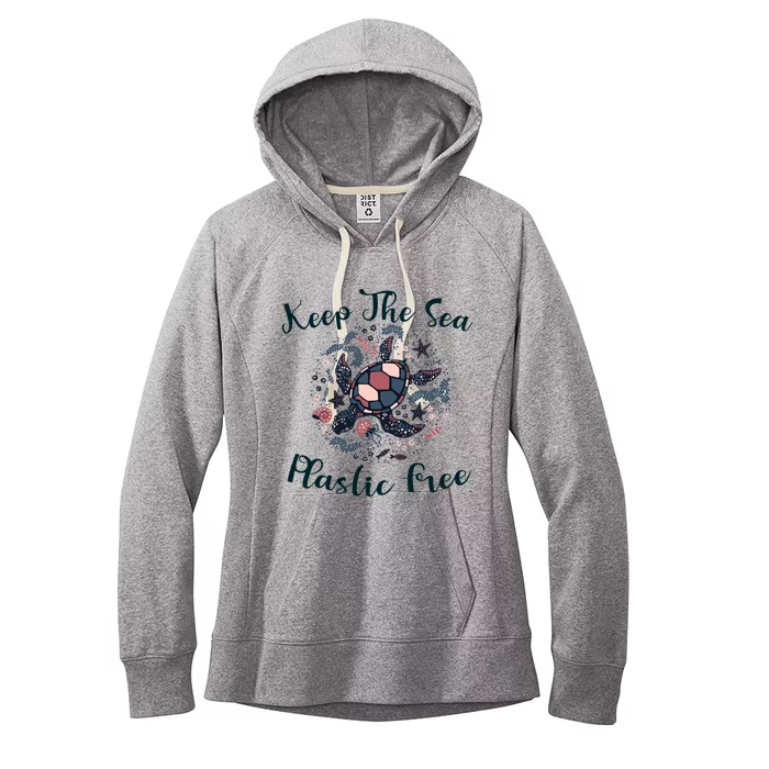 Turtle Keep The Sea Plastic Free Gift Women's Fleece Hoodie