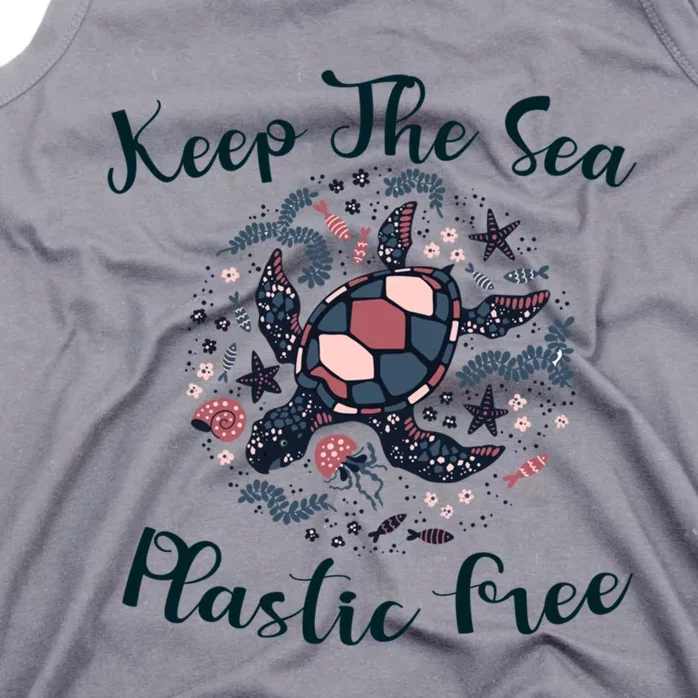 Turtle Keep The Sea Plastic Free Gift Tank Top