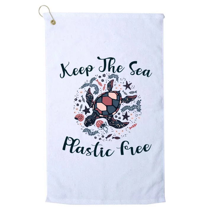 Turtle Keep The Sea Plastic Free Gift Platinum Collection Golf Towel