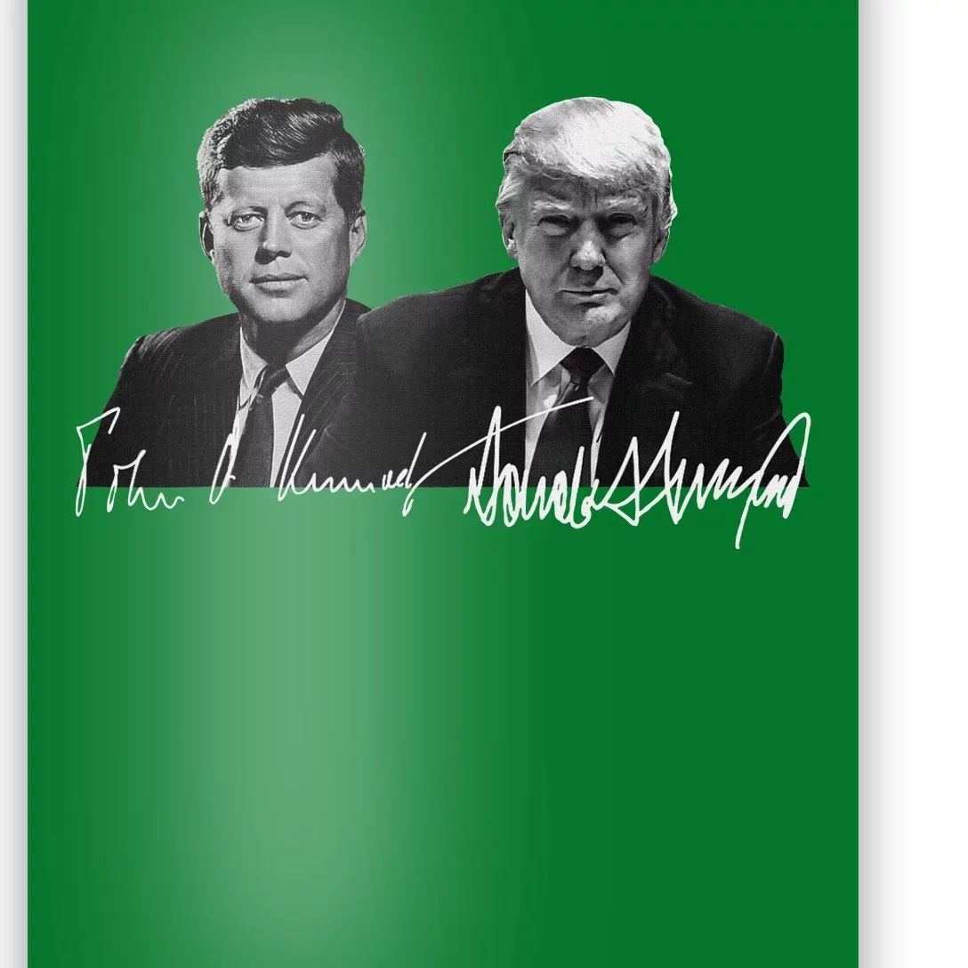 Trump Kennedy Us Presidents Signature Poster