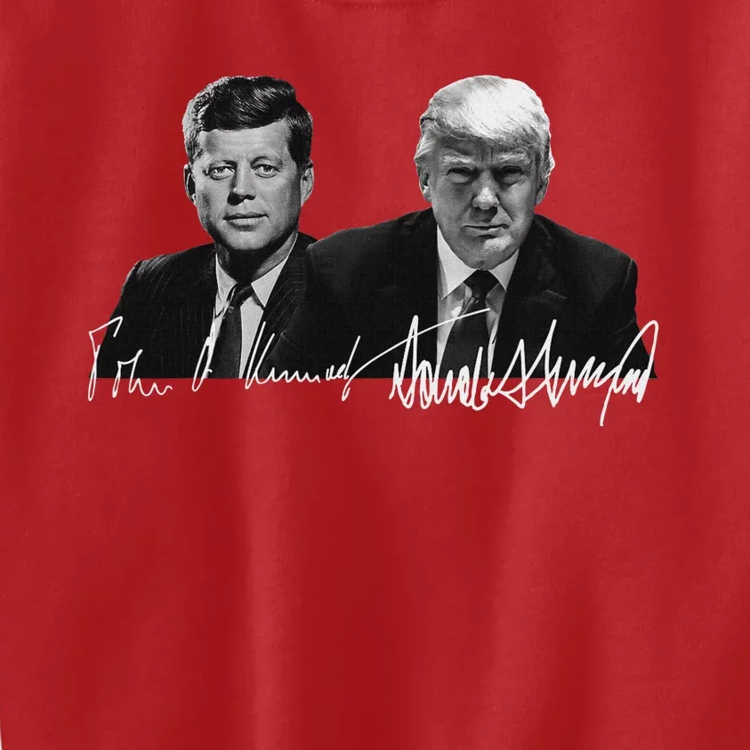 Trump Kennedy Us Presidents Signature Kids Sweatshirt