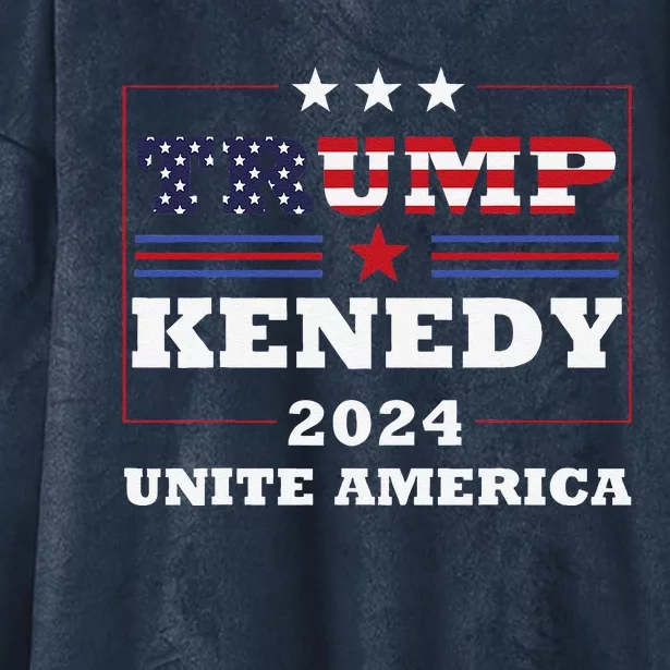 Trump Kennedy Unite America Election 2024 Vote For Trump Hooded Wearable Blanket